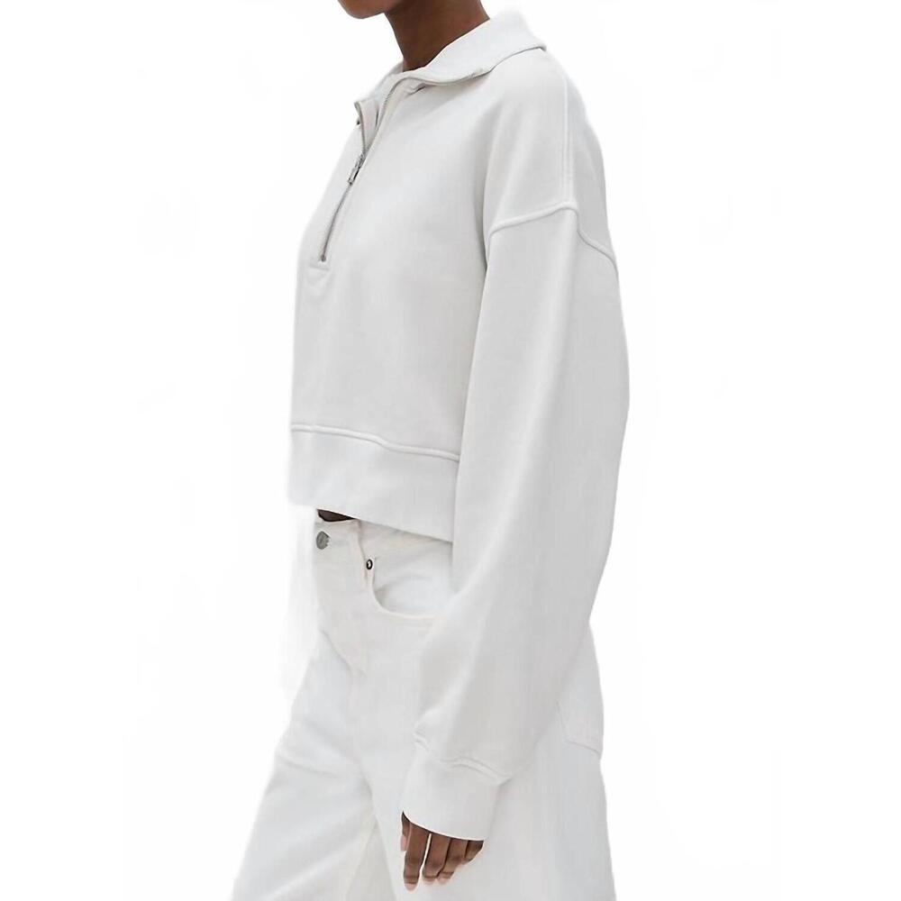 NEW AGOLDE bethan quarter zip sweatshirt in wired - Picture 4 of 5